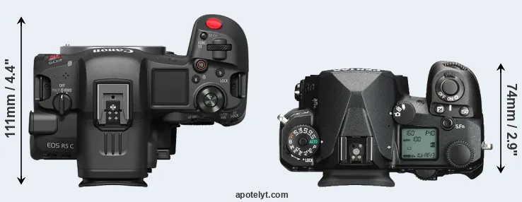 Compare R5 C versus K-3 III top