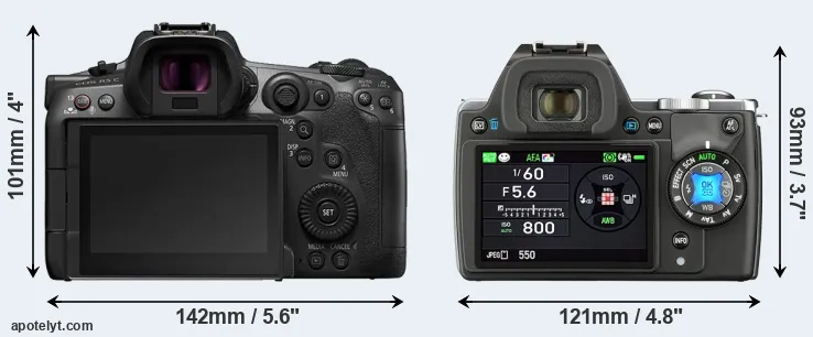 Comparison R5 C or K-S1 rear