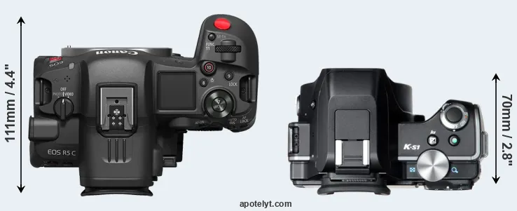 Compare R5 C versus K-S1 top