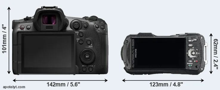 Comparison R5 C or WG-60 rear