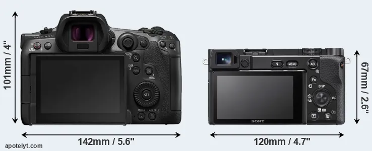 Comparison R5 C or A6100 rear
