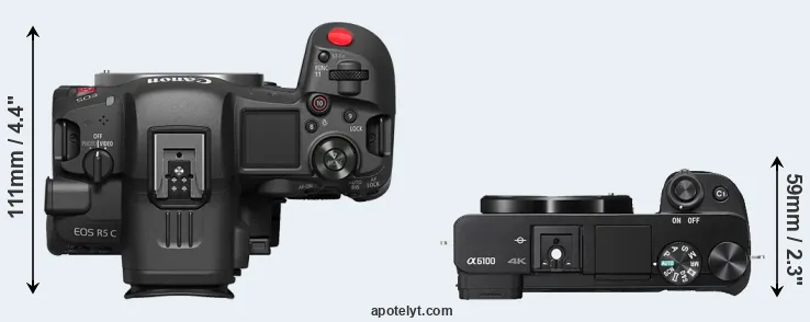 Compare R5 C versus A6100 top
