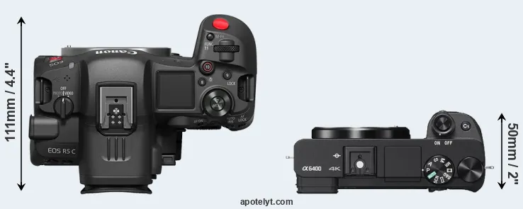 Compare R5 C versus A6400 top
