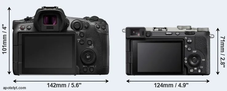 Comparison R5 C or A7C II rear