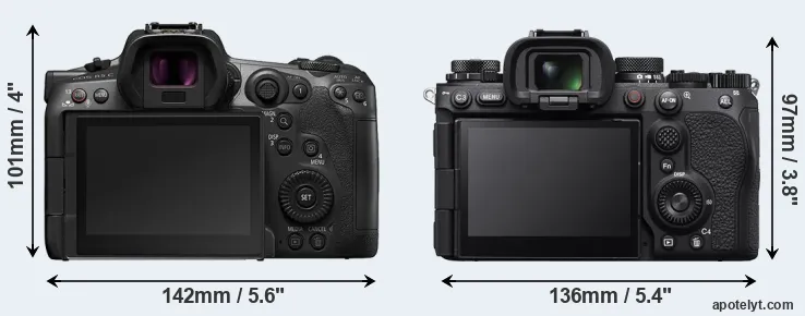 Comparison R5 C or A9 III rear