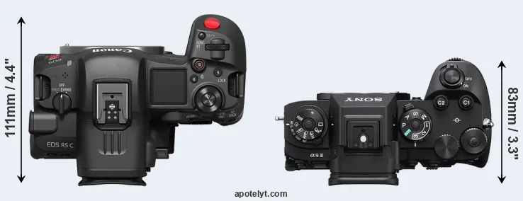 Compare R5 C versus A9 III top