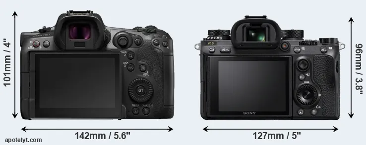 Comparison R5 C or A9 rear