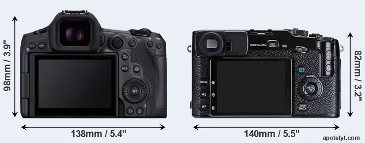 Comparison R5 Mark II or X-Pro1 rear