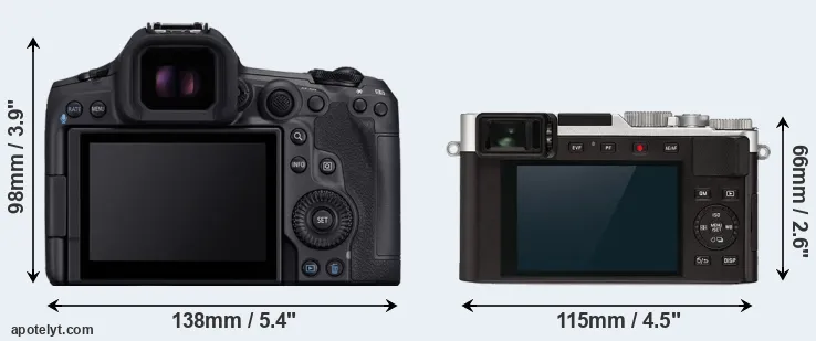 Comparison R5 Mark II or D-LUX 7 rear