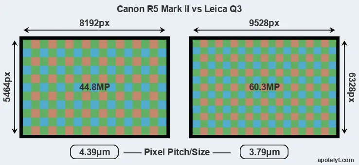 R5 Mark II versus Q3 MP