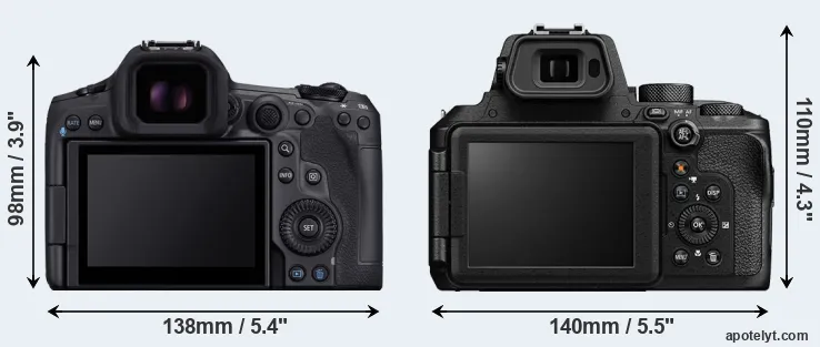 Comparison R5 Mark II or P950 rear