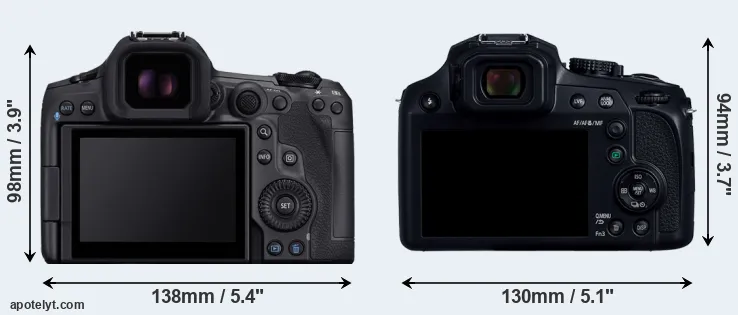 Comparison R5 Mark II or FZ82D rear
