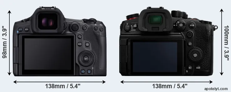 Comparison R5 Mark II or GH6 rear