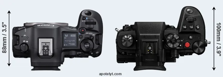 Compare R5 Mark II versus GH6 top