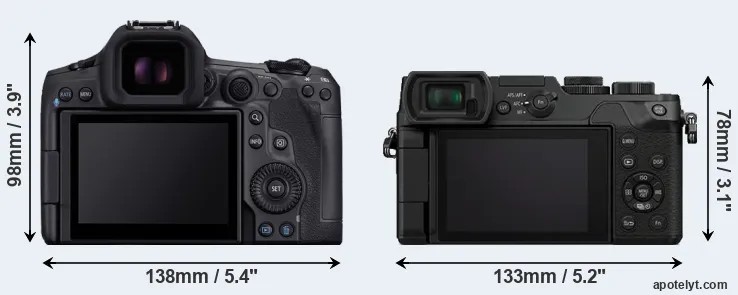 Comparison R5 Mark II or GX8 rear