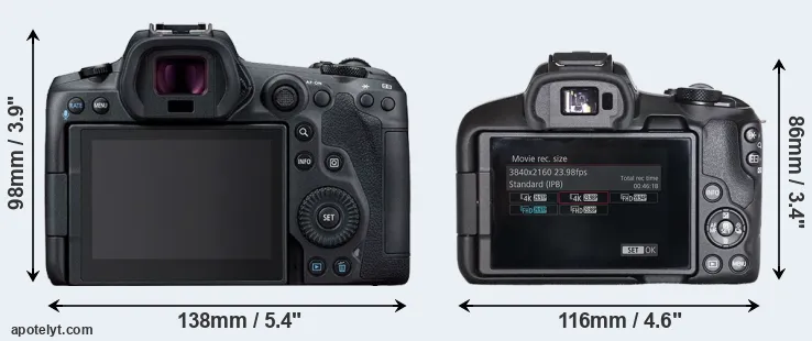 Comparison R5 or R50 rear