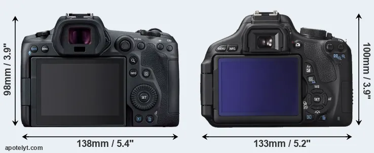 Comparison R5 or T3i rear