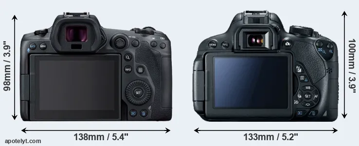Comparison R5 or T5i rear