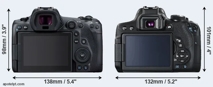 Comparison R5 or T6i rear