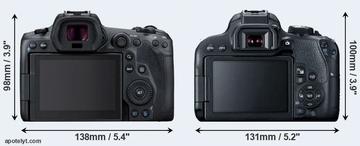 Comparison R5 or T7i rear