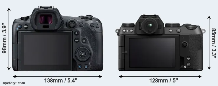 Comparison R5 or X-S20 rear