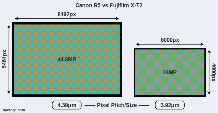 R5 versus X-T2 MP