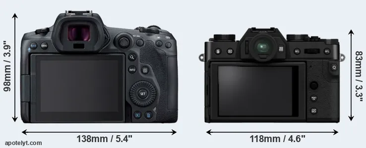 Comparison R5 or X-T30 II rear