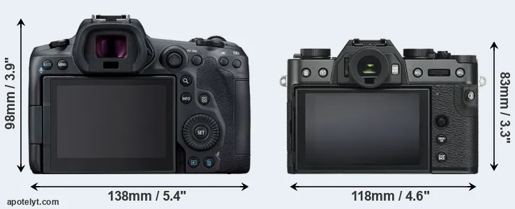 Comparison R5 or X-T30 rear