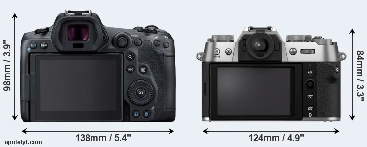 Comparison R5 or X-T50 rear