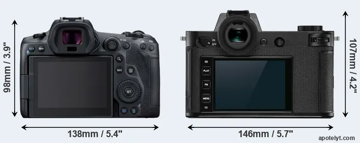 Comparison R5 or Leica SL2 rear