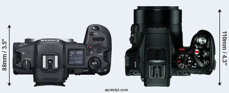 Compare R5 versus V-LUX 4 top