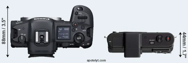 Compare R5 versus V1 top