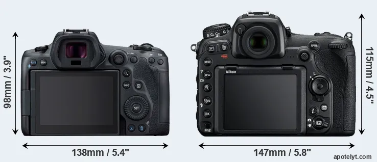 Comparison R5 or D500 rear
