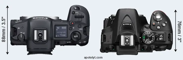Compare R5 versus D5300 top