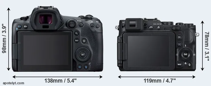 Comparison R5 or P7800 rear