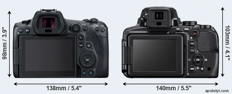Comparison R5 or P900 rear