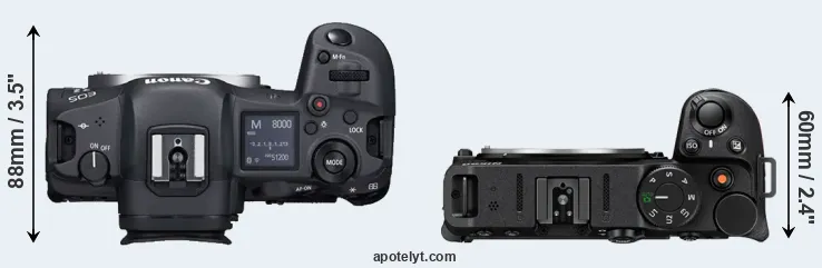 Compare R5 versus Z30 top