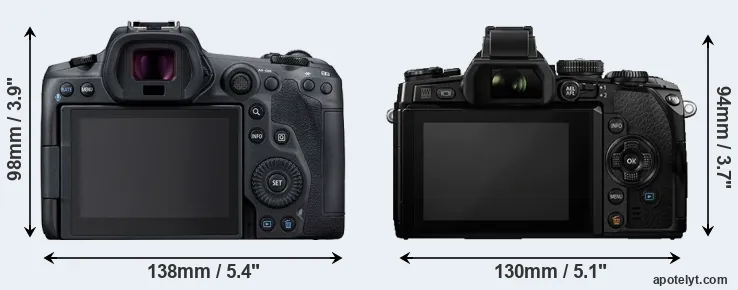 Comparison R5 or E-M1 rear