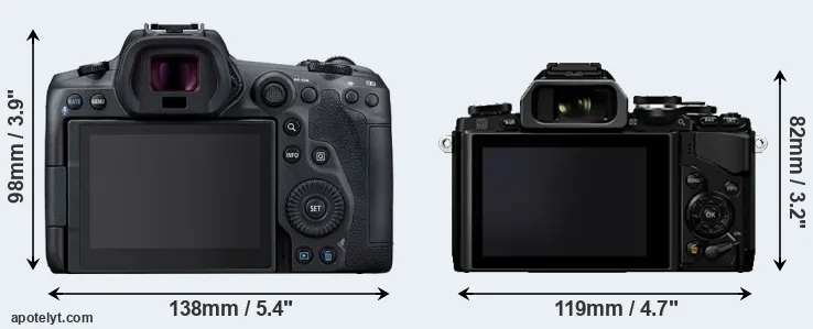 Comparison R5 or E-M10 rear