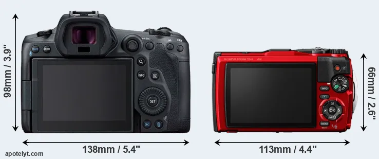 Comparison R5 or TG-6 rear