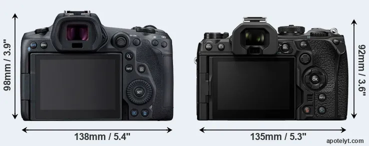 Comparison R5 or OM-1 II rear
