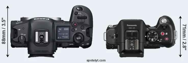 Compare R5 versus G5 top