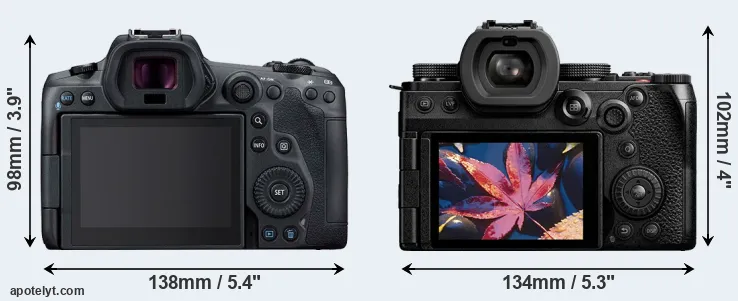 Comparison R5 or S5 II rear