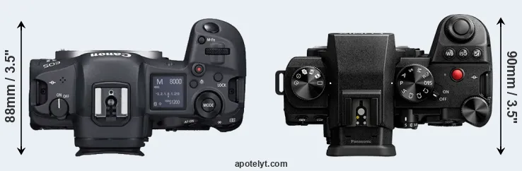 Compare R5 versus S5 II top