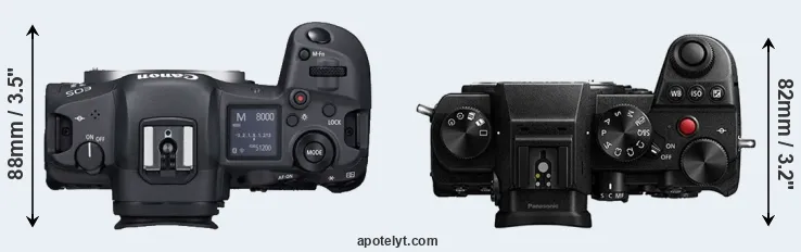 Compare R5 versus S5 top