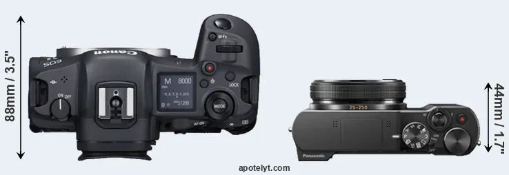Compare R5 versus TZ100 top
