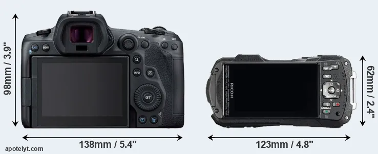Comparison R5 or WG-60 rear