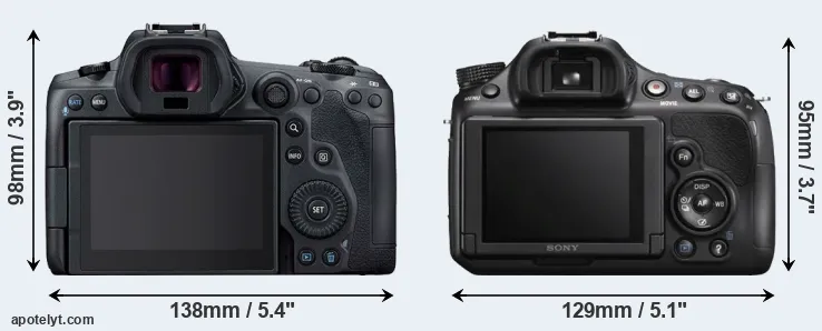 Comparison R5 or A58 rear