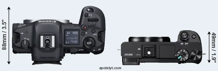 Compare R5 versus A6300 top
