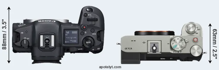 Compare R5 versus A7C R top